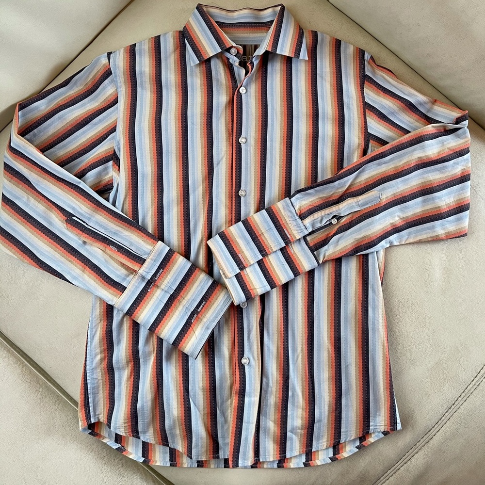 Roar Wyatt Long Sleeve Size Large Multicolor